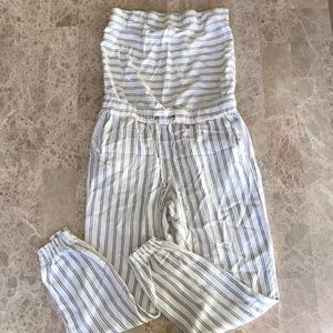 life in progress Stripped Strapless Pants Jumpsuit